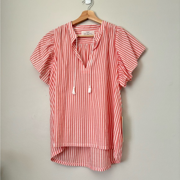 Trovata Coral Beachy Cotton Tassel Top - Picture 2 of 9